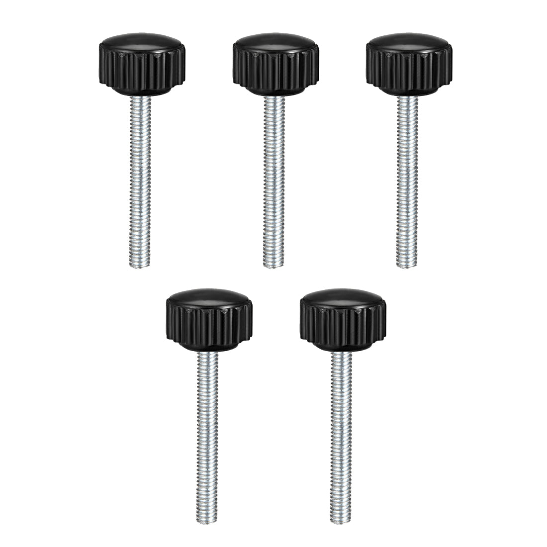 Harfington Male Thread Knurled Knobs Grip Thumb Screw on Mechanical Round Head 5 Pack