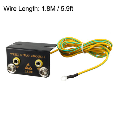 Harfington ESD Anti Static Wrist Strap Ground Cord with 1.8M Length Cord