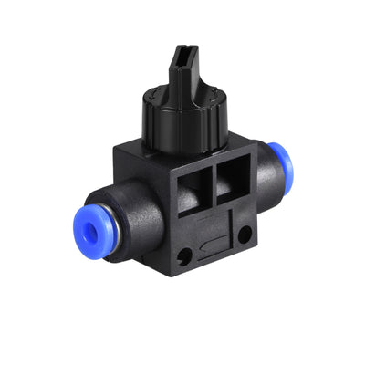 Harfington 4mm OD Pneumatic Air Flow Control Speed Valve Union Straight 2pcs