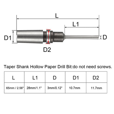 Harfington Taper Shank Punching Machine Hollow Paper Drill Bit