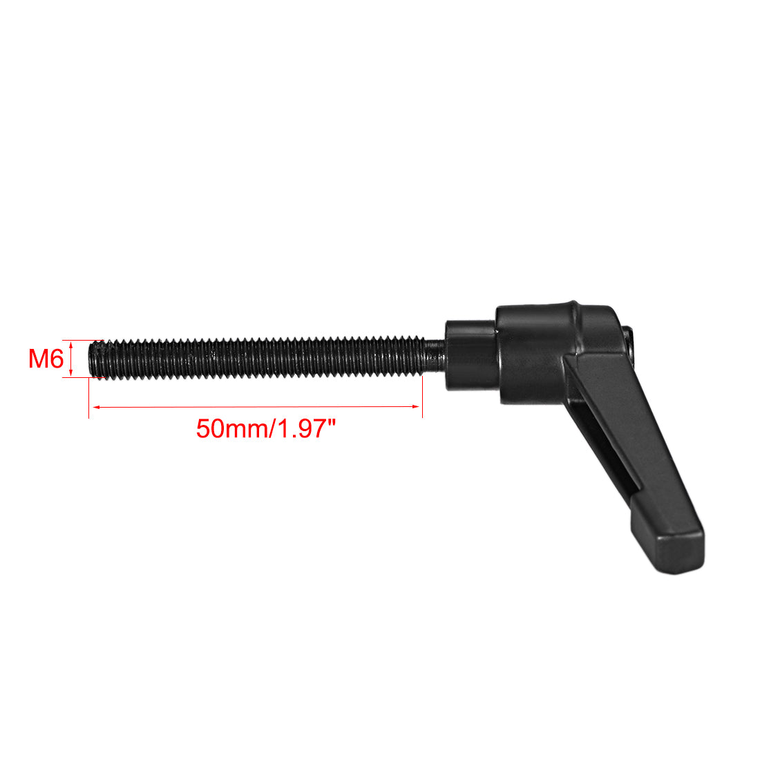 Harfington Handles Adjustable Clamping Lever Thread Ratchet Male Threaded Stud 2Pack