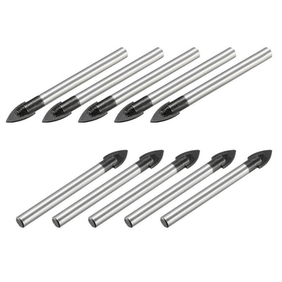Harfington Drill Bit 10mm for Ceramic,Brick,Glass,Masonry,Tile and Wood,Sliver and Black,10pcs