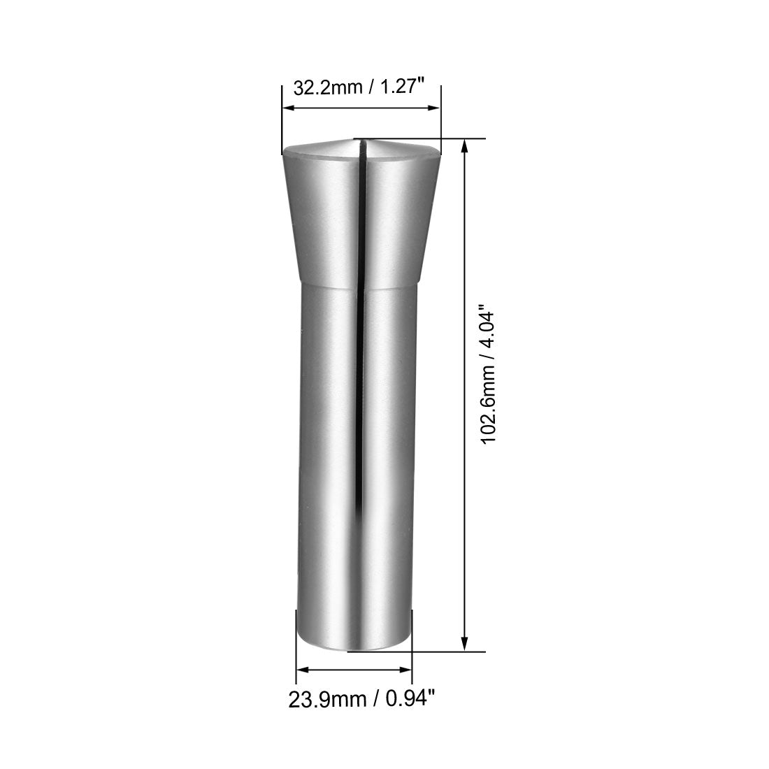 Harfington R8 Collet, Mill Chuck Holder 65Mn Spring Steel 7/16-14UNC Thread