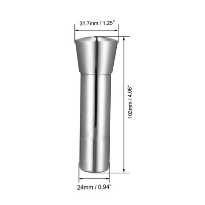 Harfington R8 Collet, Mill Chuck Holder 65Mn Spring Steel 7/16-14UNC Thread