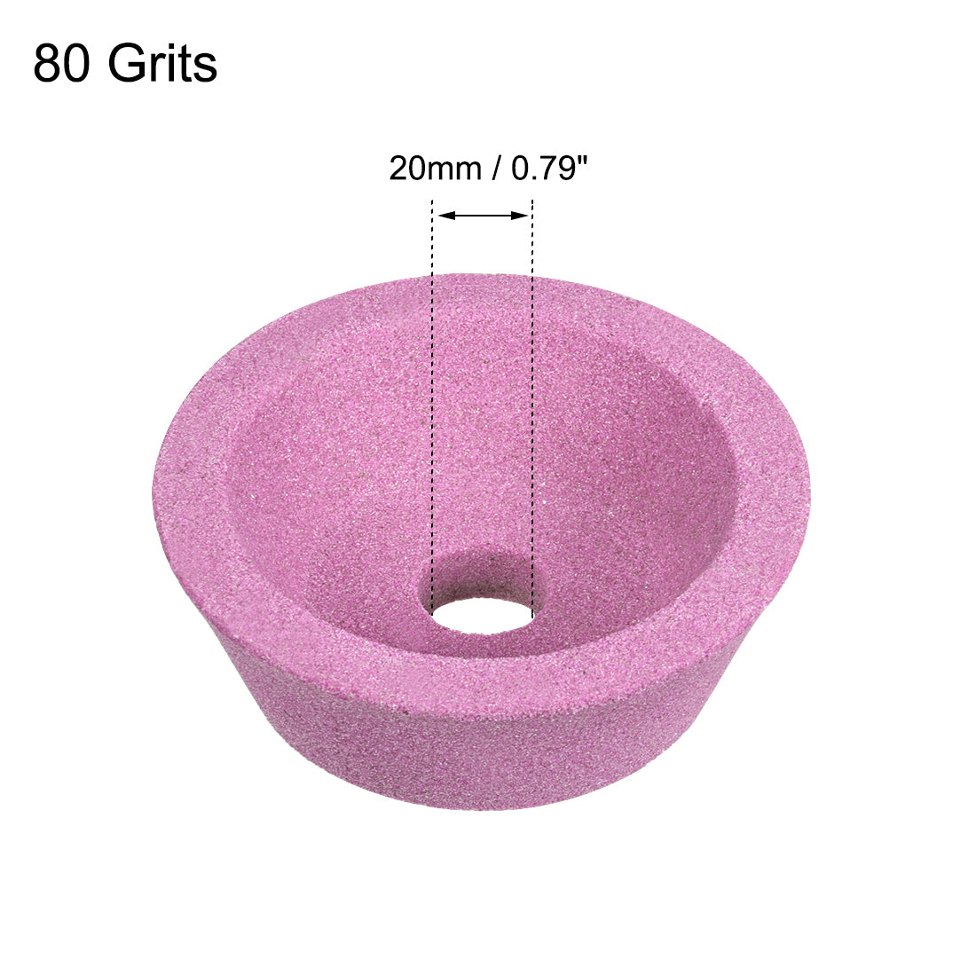Harfington 4-Inch Flaring Cup Grinding Wheel 80 Grits Pink Aluminum Oxide PA Surface Grinding Ceramic Tools