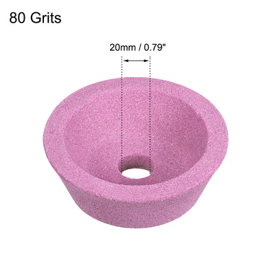 Harfington 4-Inch Flaring Cup Grinding Wheel 80 Grits Pink Aluminum Oxide PA Surface Grinding Ceramic Tools