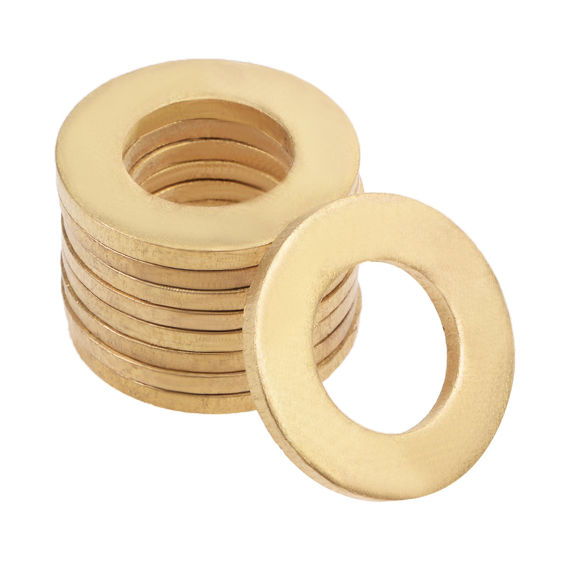 Harfington 10Pcs 18.5mm x 33mm x 3mm Copper Flat Washer for Screw Bolt