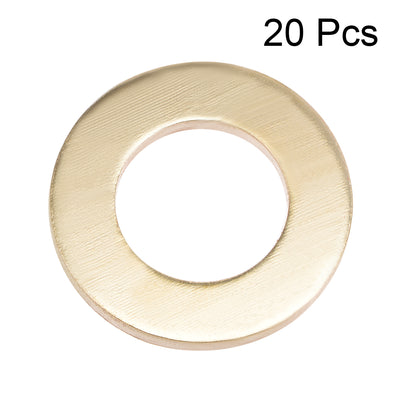 Harfington 20Pcs 20.5mm x 36mm x 3mm Copper Flat Washer for Screw Bolt