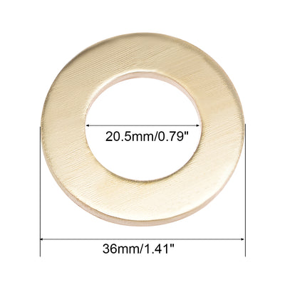 Harfington 20Pcs 20.5mm x 36mm x 3mm Copper Flat Washer for Screw Bolt