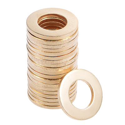 Harfington 20Pcs 20.5mm x 36mm x 3mm Copper Flat Washer for Screw Bolt