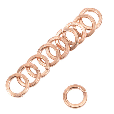 Harfington 50Pcs 5.3mm x 8mm x 1.3mm Copper Flat Washer for Screw Bolt