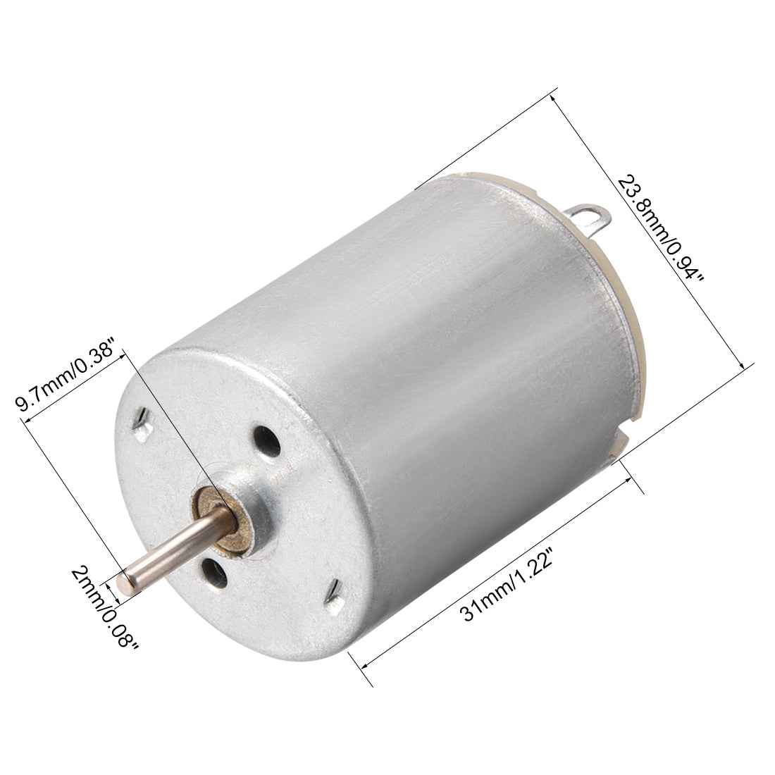 Harfington DC Motor 3V 19000RPM 0.7A Electric Motor Round Shaft for RC Boat  Model DIY Hobby 2Pcs