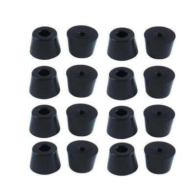 Harfington 16pcs Rubber Feet Bumpers Furniture Table Amplifier Speaker Cabinet Leg Pads, D27x21xH18mm