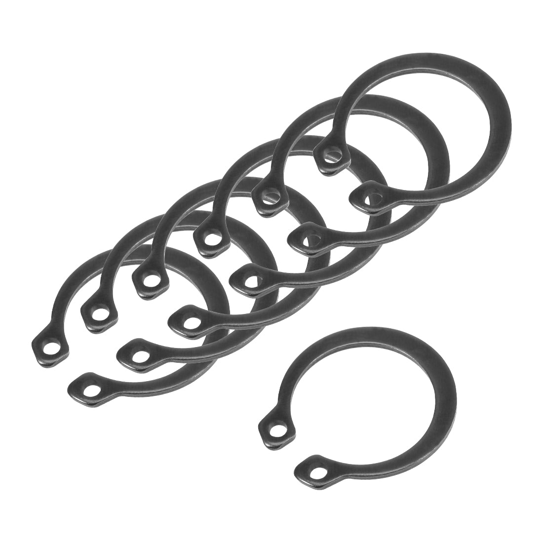 Harfington 18.2mm External Circlips C-Clip Retaining Shaft Snap Rings 65Mn 100pcs