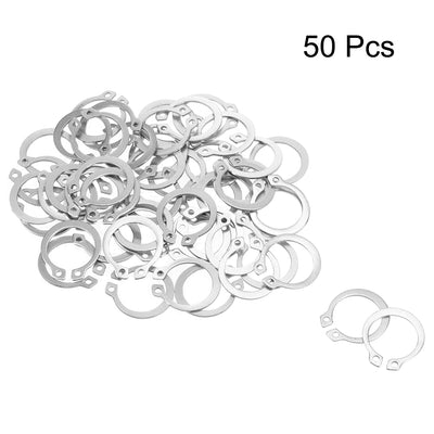 Harfington 19.5mm External Circlips Retaining Shaft Snap Rings 304 Stainless Steel 50pcs
