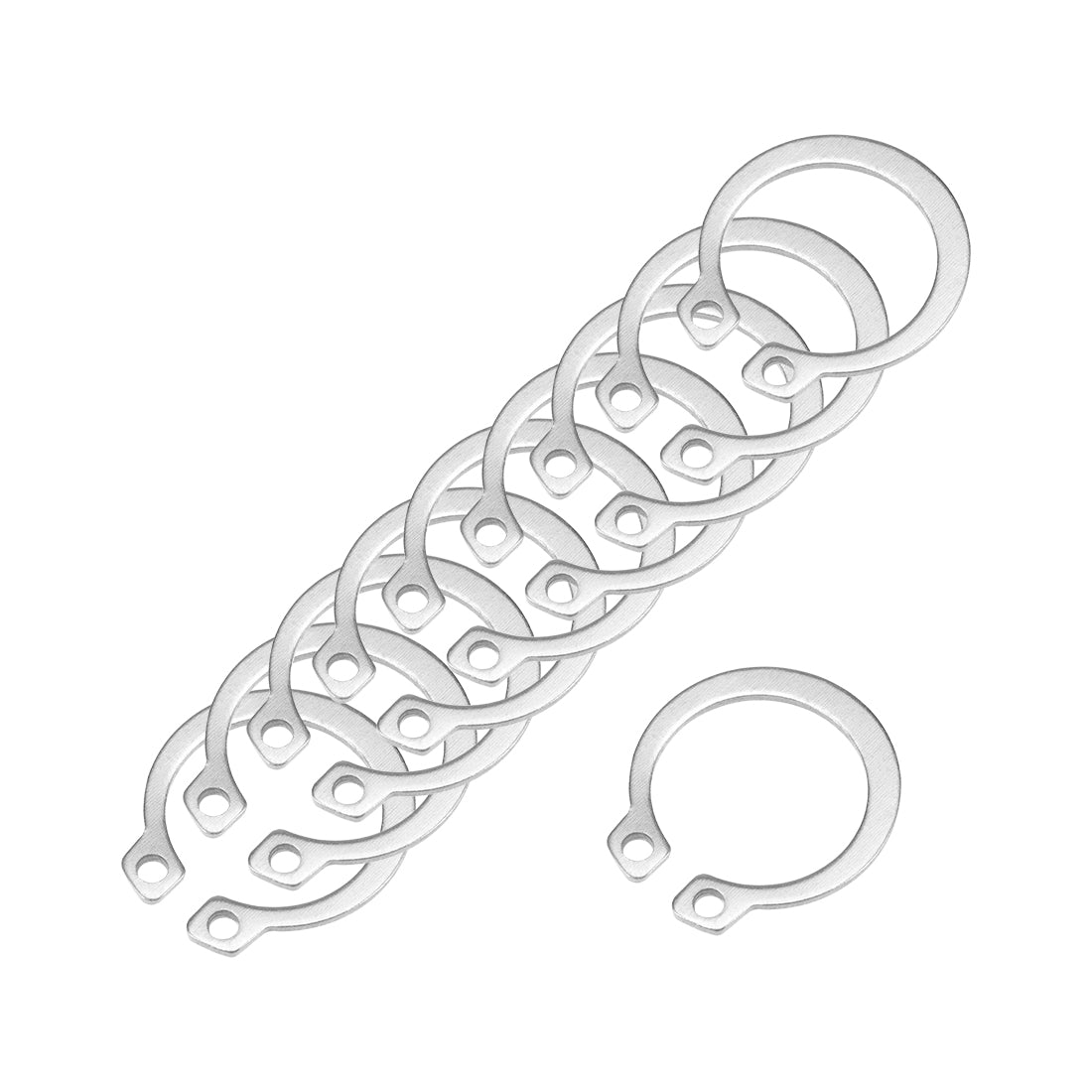 Harfington 18.5mm External Circlips Retaining Shaft Snap Rings 304 Stainless Steel 50pcs
