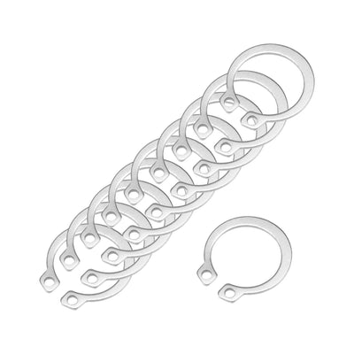Harfington 18.5mm External Circlips Retaining Shaft Snap Rings 304 Stainless Steel 50pcs