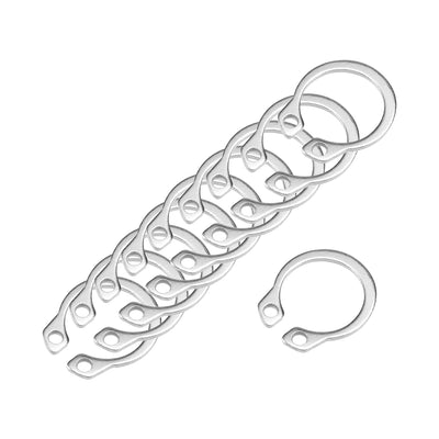 Harfington 14.7mm External Circlips Retaining Shaft Snap Rings 304 Stainless Steel 50pcs