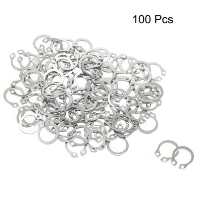Harfington 13.8mm External Circlips Retaining Shaft Snap Rings 304 Stainless Steel 100pcs