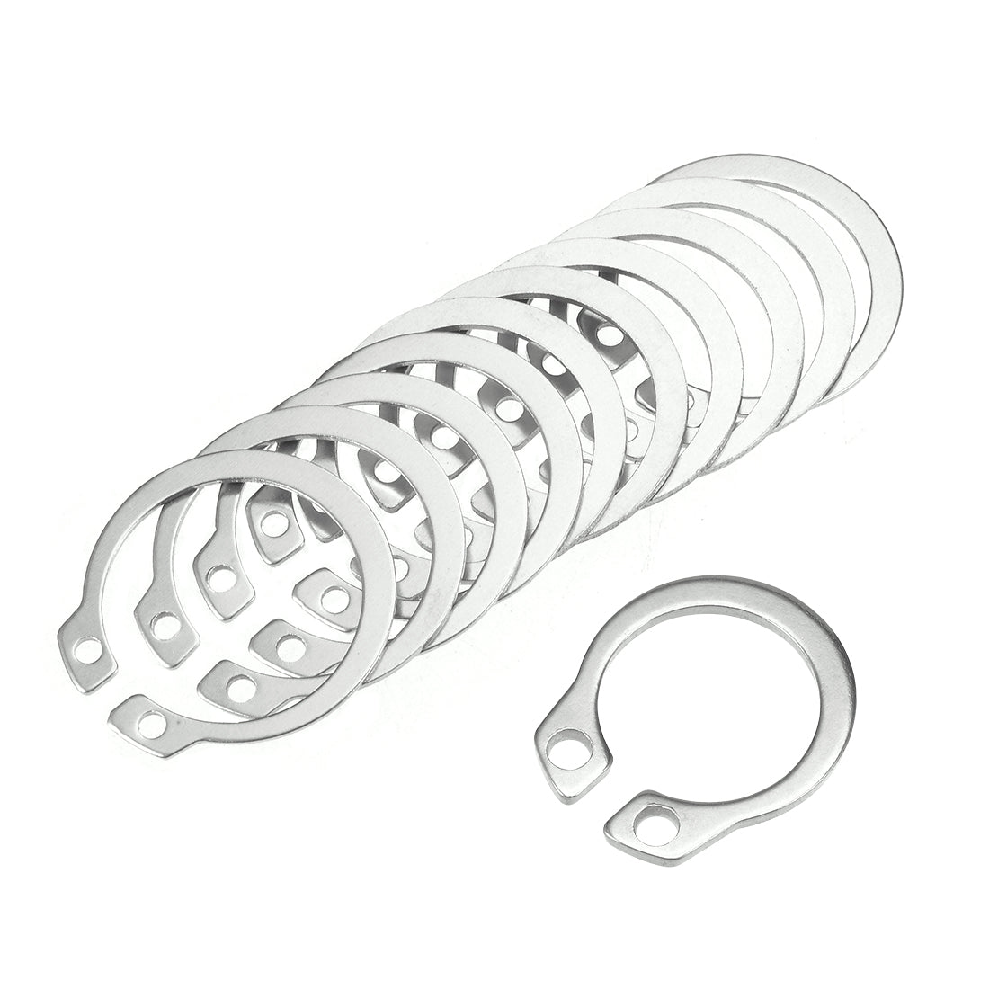 Harfington 13.8mm External Circlips Retaining Shaft Snap Rings 304 Stainless Steel 100pcs