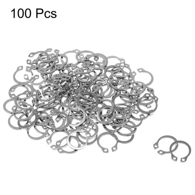 Harfington 14.7mm External Circlips Retaining Shaft Snap Rings 304 Stainless Steel 100pcs