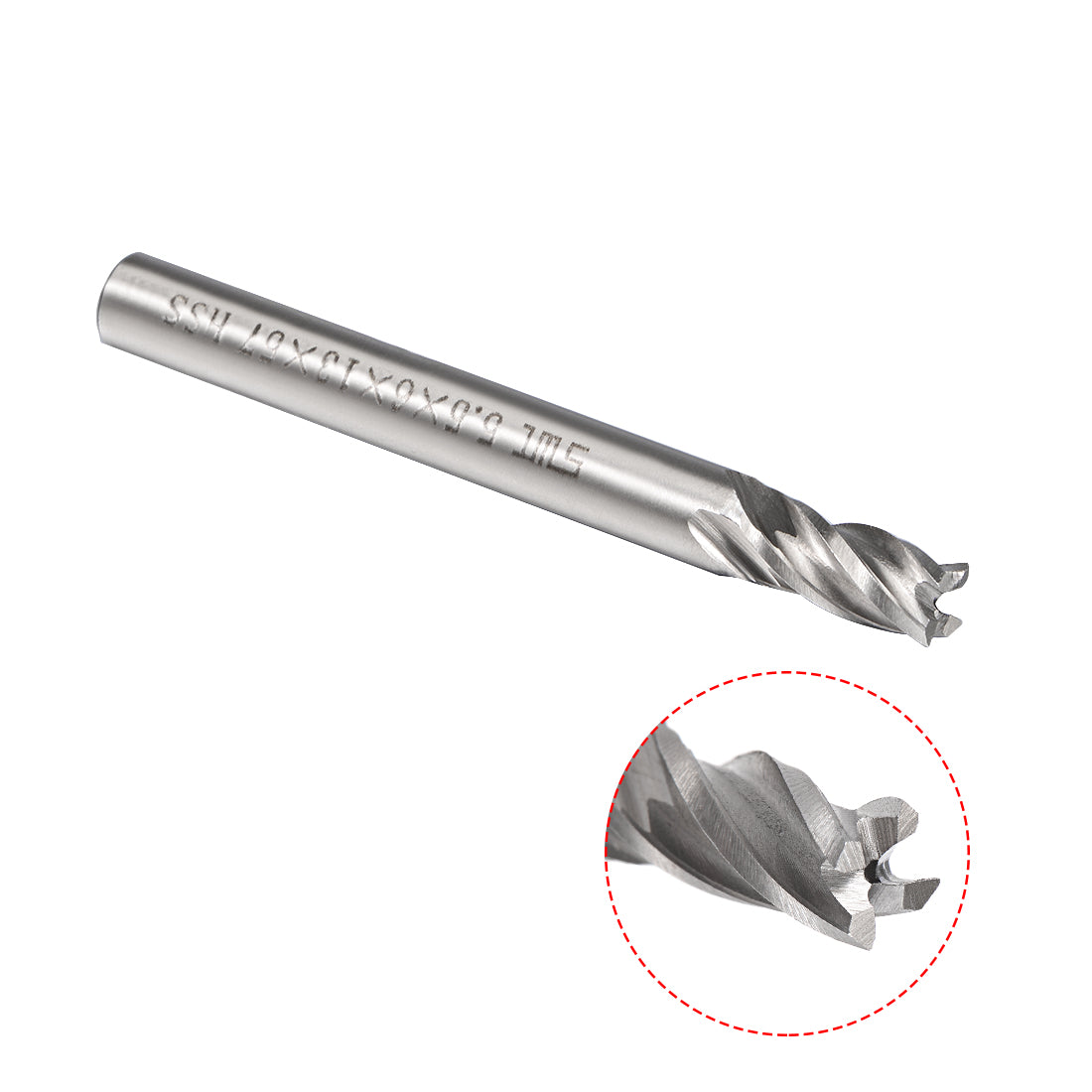 Harfington High Speed Steel HSS-AL 4 Flute Straight End Mill Cutter CNC Router Bits
