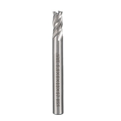 Harfington High Speed Steel HSS-AL 4 Flute Straight End Mill Cutter CNC Router Bits