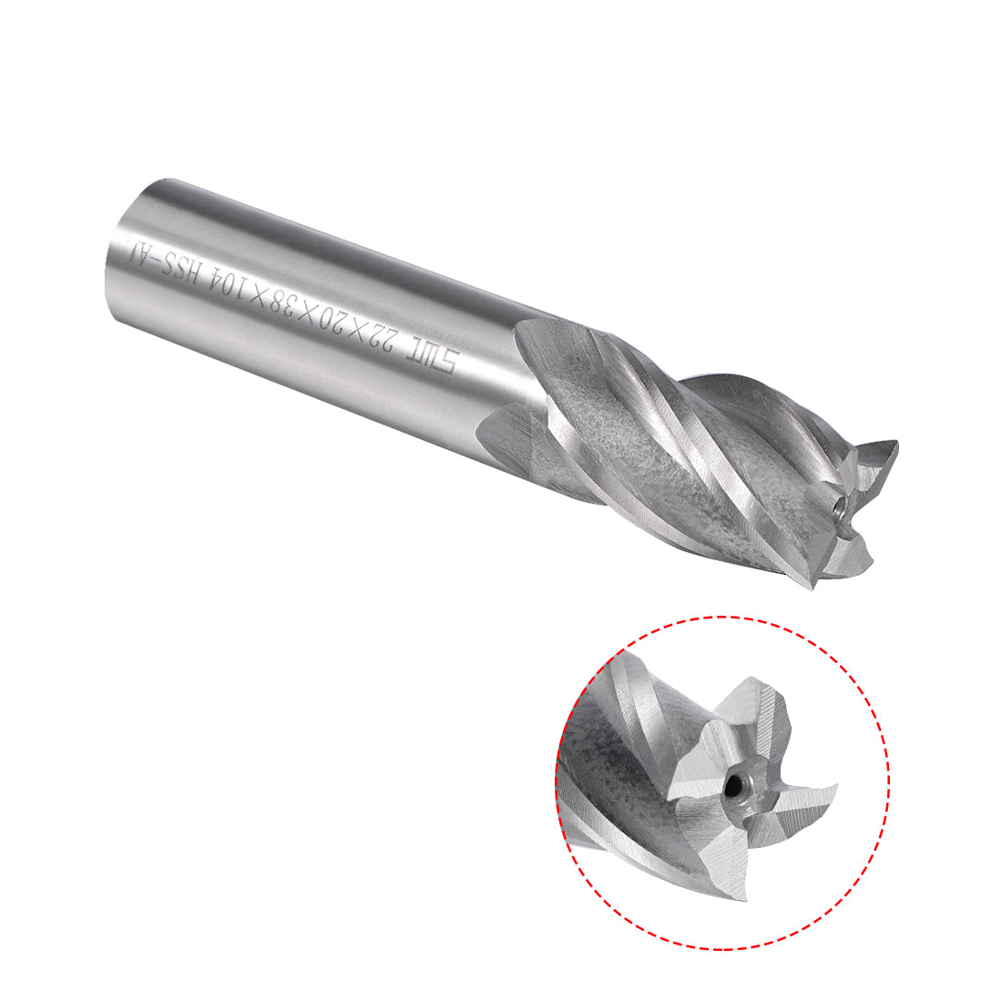 Harfington HSS-AL 4 Flute Straight End Mill Cutter CNC Router Bits