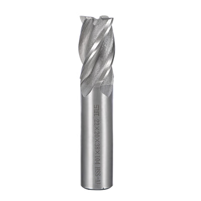 Harfington HSS-AL 4 Flute Straight End Mill Cutter CNC Router Bits