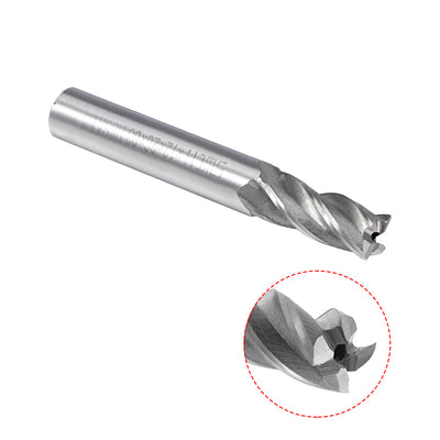 Harfington High Speed Steel HSS-AL 4 Flute Straight End Mill Cutter CNC Router Bits