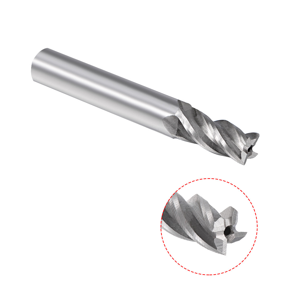 Harfington High Speed Steel HSS-AL 4 Flute Straight End Mill Cutter CNC Router Bits