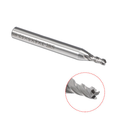 Harfington High Speed Steel HSS-AL 4 Flute Straight End Mill Cutter CNC Router Bits