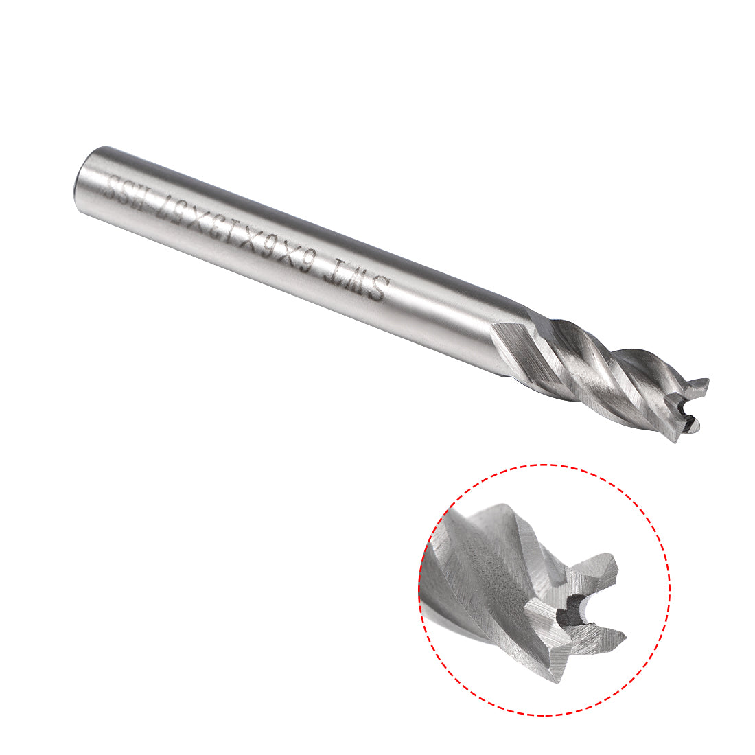 Harfington High Speed Steel HSS-AL 4 Flute Straight End Mill Cutter CNC Router Bits