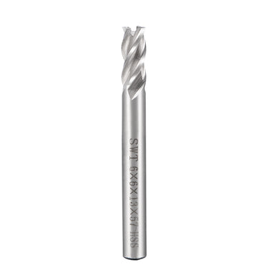 Harfington High Speed Steel HSS-AL 4 Flute Straight End Mill Cutter CNC Router Bits