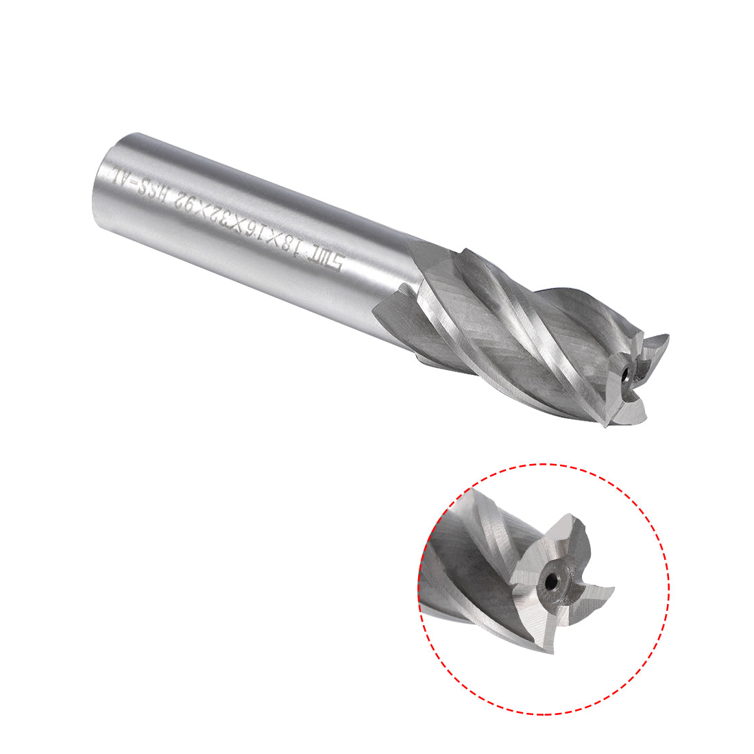Harfington HSS-AL 4 Flute Straight End Mill Cutter CNC Router Bits