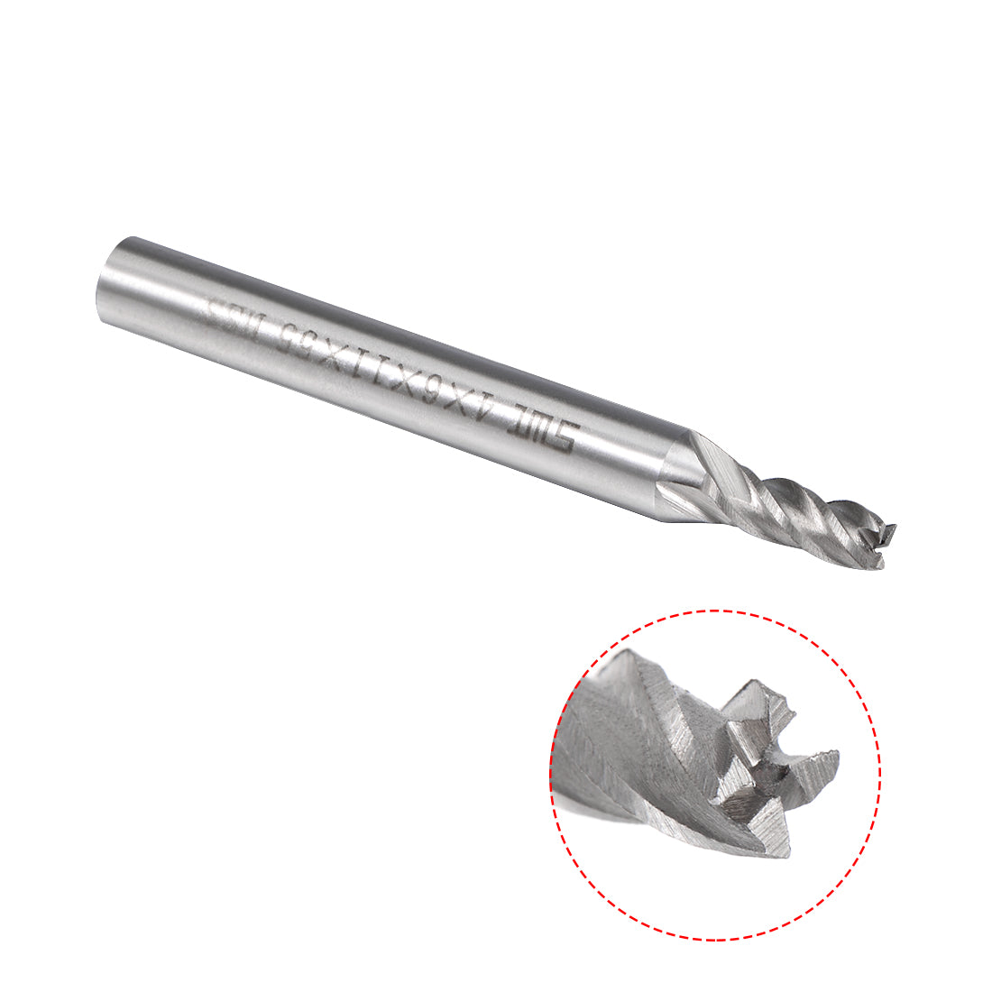 Harfington High Speed Steel HSS-AL 4 Flute Straight End Mill Cutter CNC Router Bits