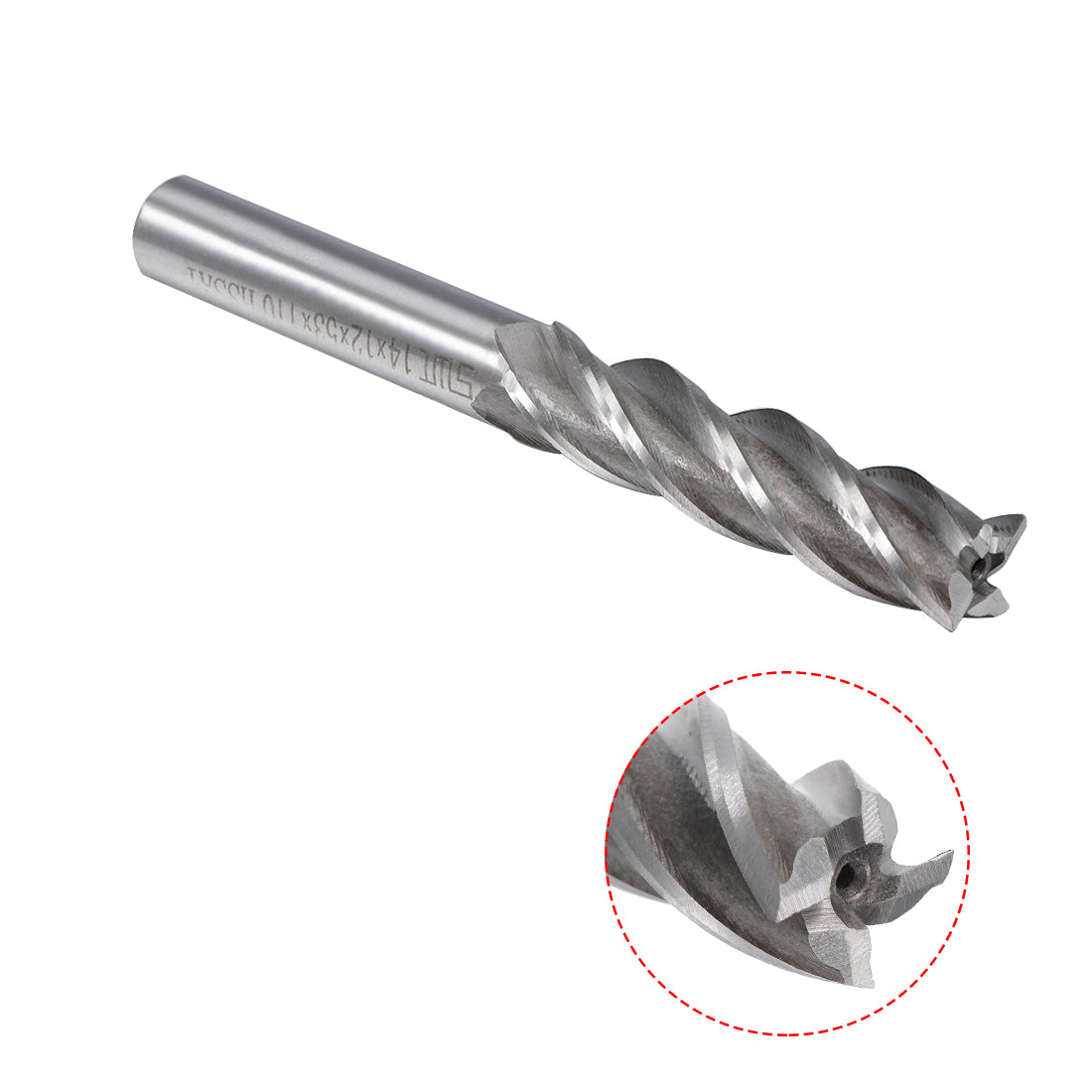 Harfington HSS-AL 4 Flute Straight End Mill Cutter CNC Router Bits
