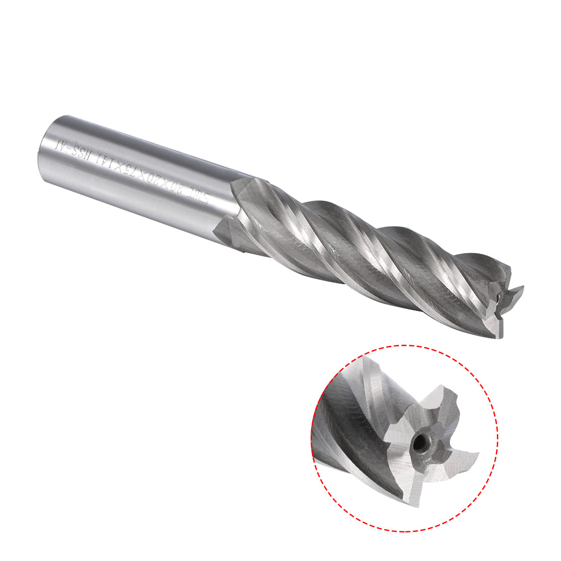 Harfington HSS-AL 4 Flute Straight End Mill Cutter CNC Router Bits
