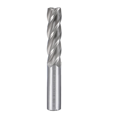 Harfington HSS-AL 4 Flute Straight End Mill Cutter CNC Router Bits