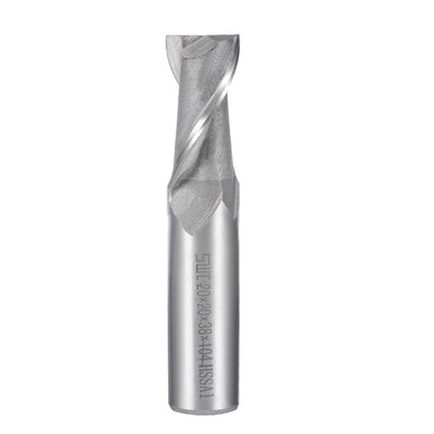 Harfington High Speed Steel HSS-AL 2 Flute Straight Shank End Mill Cutter CNC Router Bits