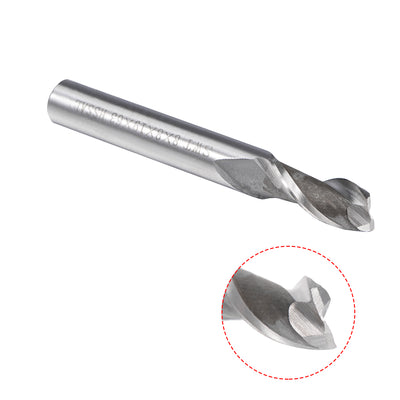 Harfington High Speed Steel HSS-AL 2 Flute Straight Shank End Mill Cutter CNC Router Bits