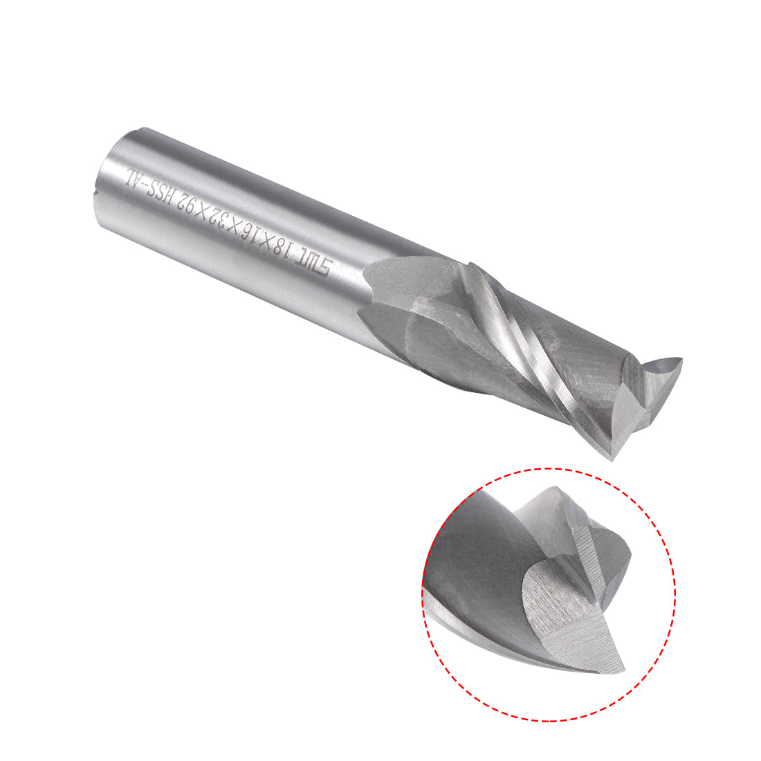 Harfington High Speed Steel HSS-AL 2 Flute Straight Shank End Mill Cutter CNC Router Bits
