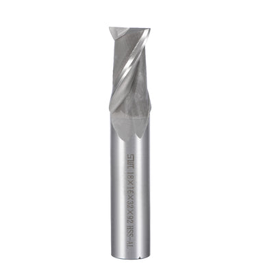 Harfington High Speed Steel HSS-AL 2 Flute Straight Shank End Mill Cutter CNC Router Bits