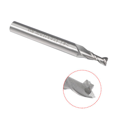 Harfington High Speed Steel HSS-AL 2 Flute Straight Shank End Mill Cutter CNC Router Bits