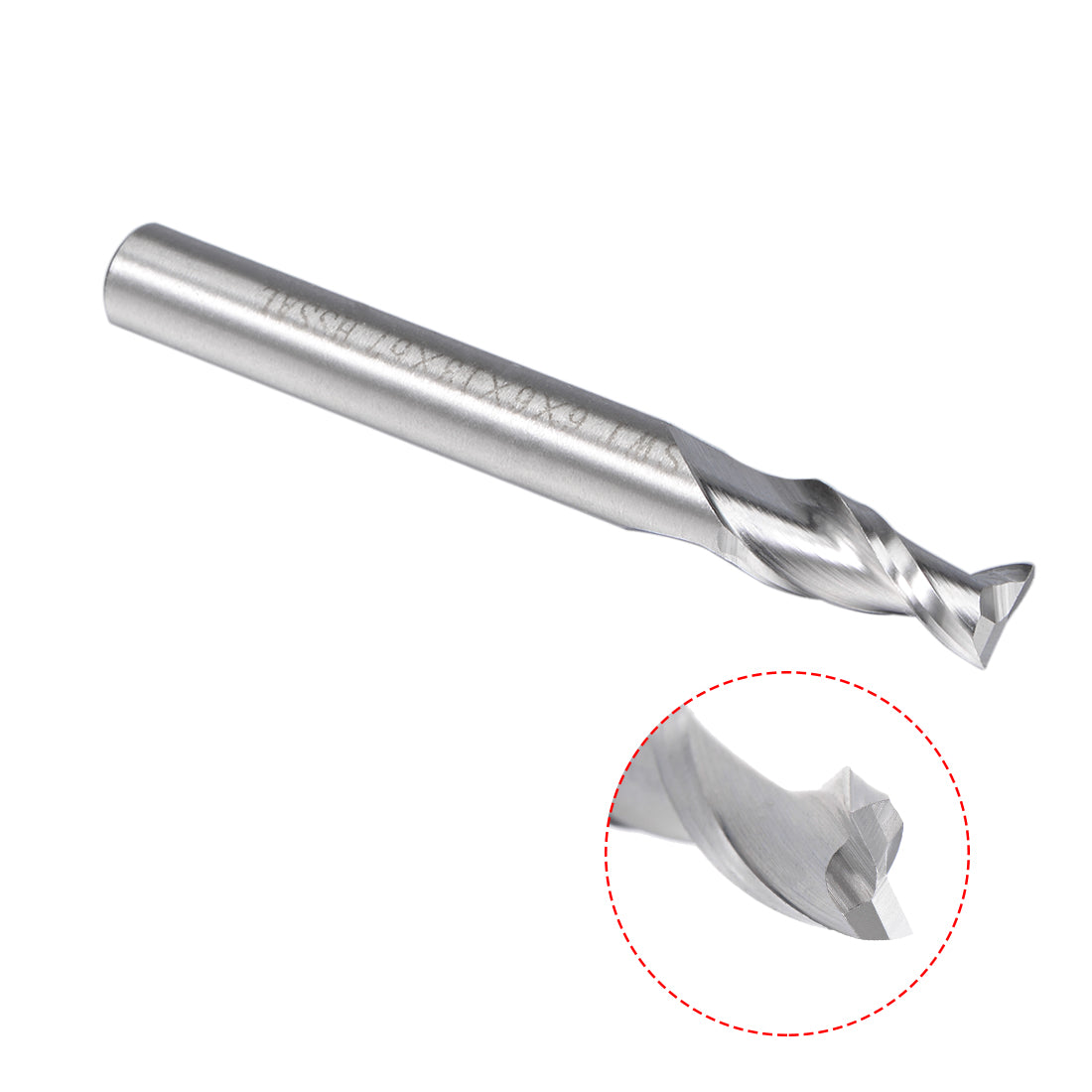 Harfington High Speed Steel HSS-AL 2 Flute Straight Shank End Mill Cutter CNC Router Bits
