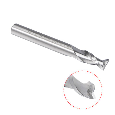 Harfington High Speed Steel HSS-AL 2 Flute Straight Shank End Mill Cutter CNC Router Bits