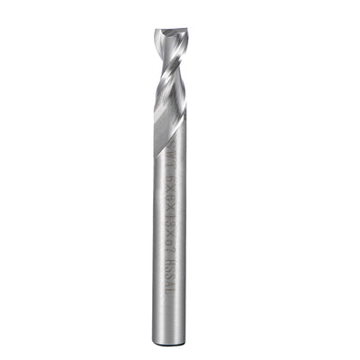 Harfington High Speed Steel HSS-AL 2 Flute Straight Shank End Mill Cutter CNC Router Bits