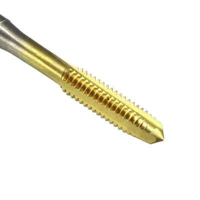 Harfington Metric Tap M4 x 0.7mm Pitch 3 Flutes H2 Thread Plug  HSS Ti-coated for Clocks and Watches DIY (Silver Tone, Brass Tone)