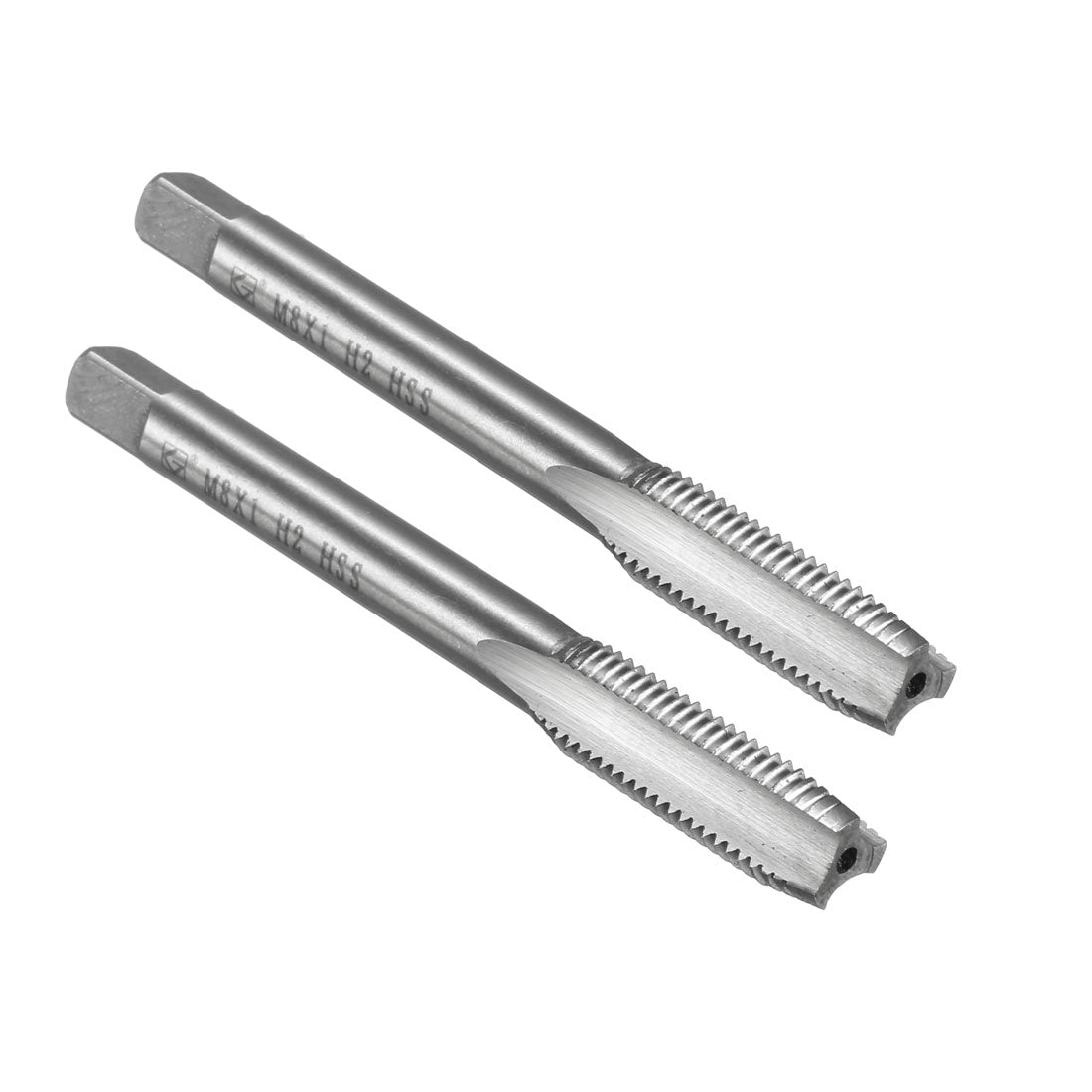 Harfington Metric Tap M8 x 1mm Pitch H2 Right Hand Thread Plug  HSS for Threading Machine Electric Drill DIY 2pcs