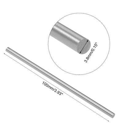 Harfington Round Rod 100mm Length HSS Lathe Bar Stock DIY Craft Tool 5 Pcs